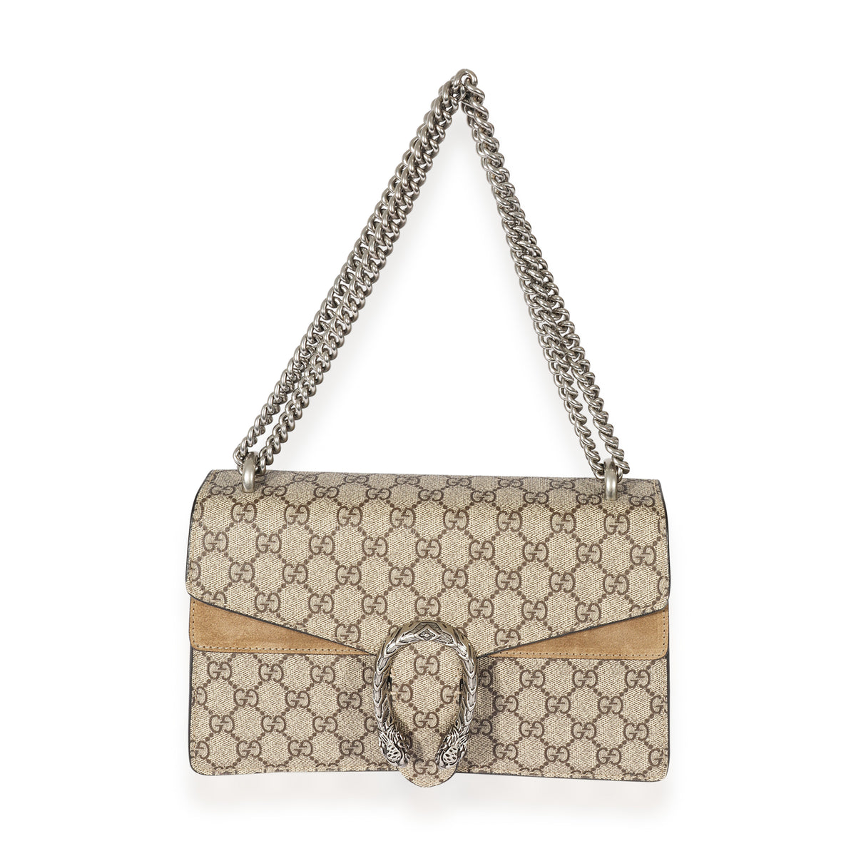 Gucci Dionysus Small GG Bag Beige/White in GG Supreme Canvas with