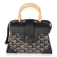 Goyard Black Goyardine Mini Saigon