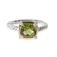 David Yurman Chatelaine Peridot Diamond Ring in 18k Yellow Gold/Sterling