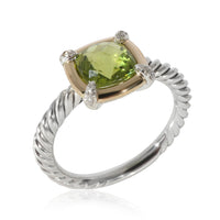 David Yurman Chatelaine Peridot Diamond Ring in 18k Yellow Gold/Sterling