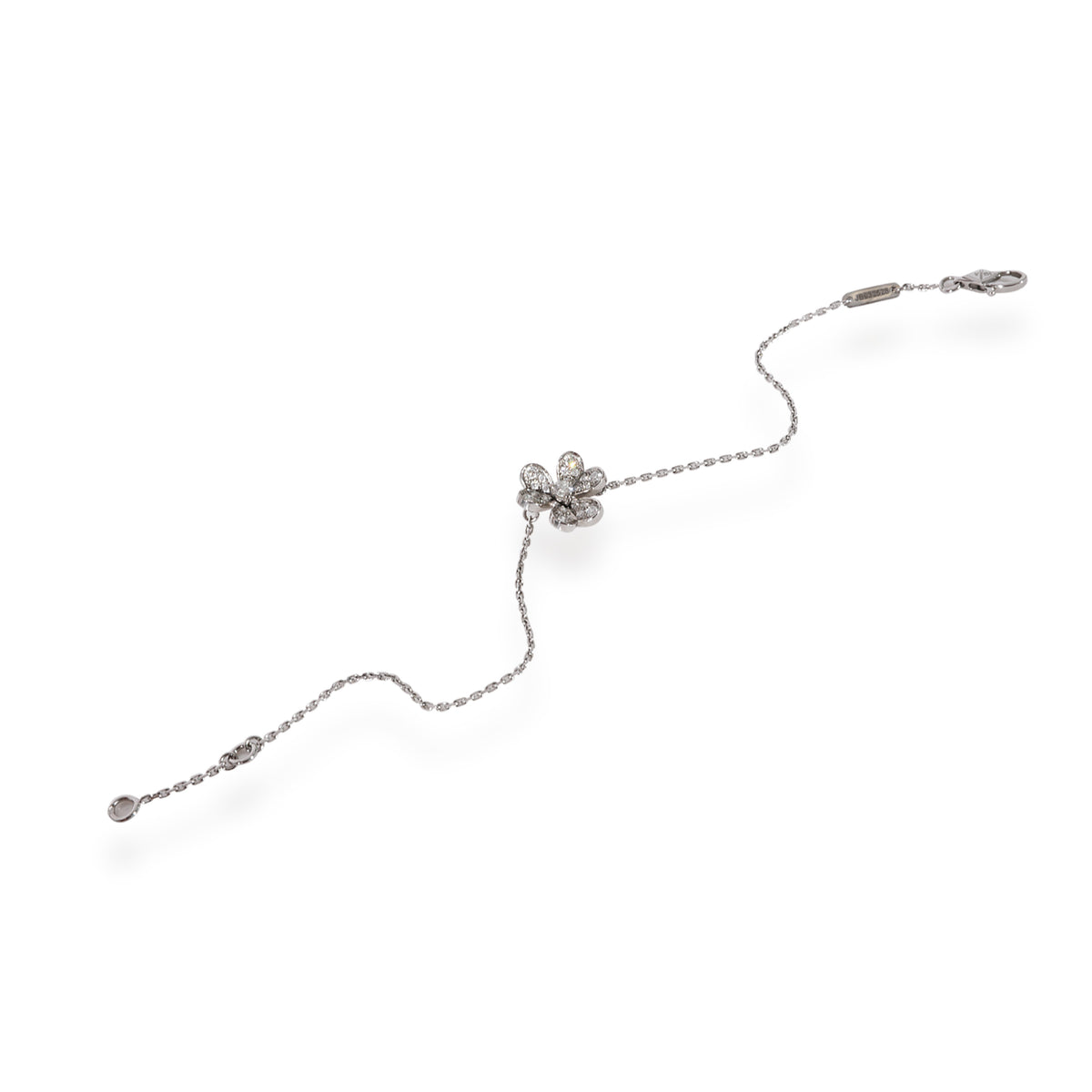 Van Cleef & Arpels Frivole Mini Model Diamond Bracelet, 18k White Gold 0.21 CTW