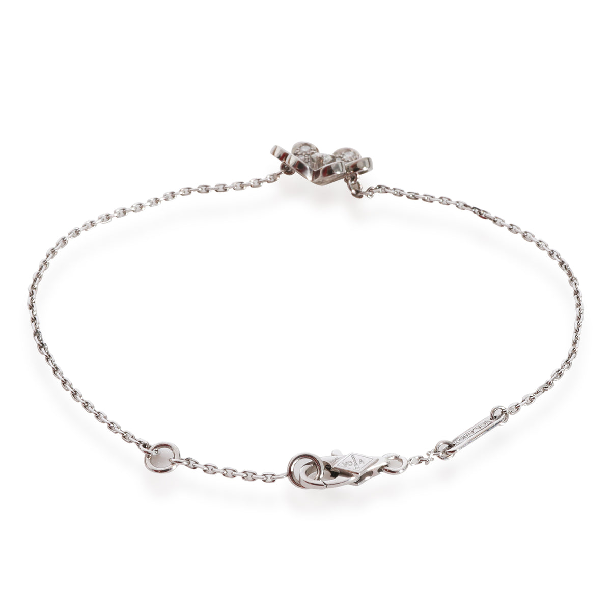 Van Cleef & Arpels Frivole Mini Model Diamond Bracelet, 18k White Gold 0.21 CTW