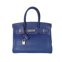 Hermès Bleu Electrique Mykonos Epsom Candy Birkin 30 PHW