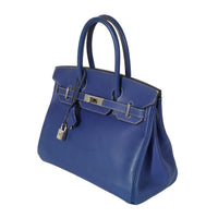 Hermès Bleu Electrique Mykonos Epsom Candy Birkin 30 PHW