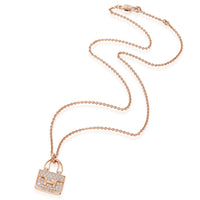 Hermes Amulettes Constance Pendant in 18k Rose Gold 0.44 CTW