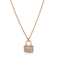 Hermes Amulettes Constance Pendant in 18k Rose Gold 0.44 CTW