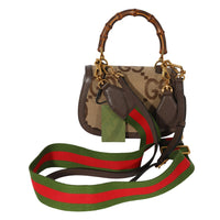 Gucci Bamboo 1947 Jumbo GG Small Handle Bag