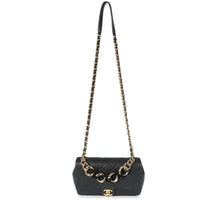 Chanel Resin Chain Black Lambskin Small Elegant Flap