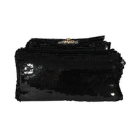 Chanel Black Sequin & Lambskin Small Backpack