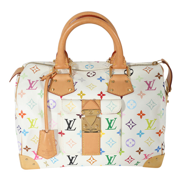 LOUIS VUITTON Monogram Multicolor Speedy 30 White 1272394