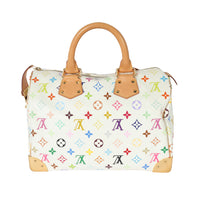 Louis Vuitton Monogram White Multicolor Speedy 30