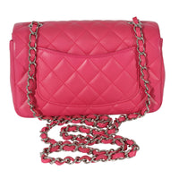 Chanel Pink Quilted Lambskin Mini Rectangular Classic Flap Bag