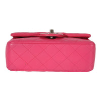 Chanel Pink Quilted Lambskin Mini Rectangular Classic Flap Bag