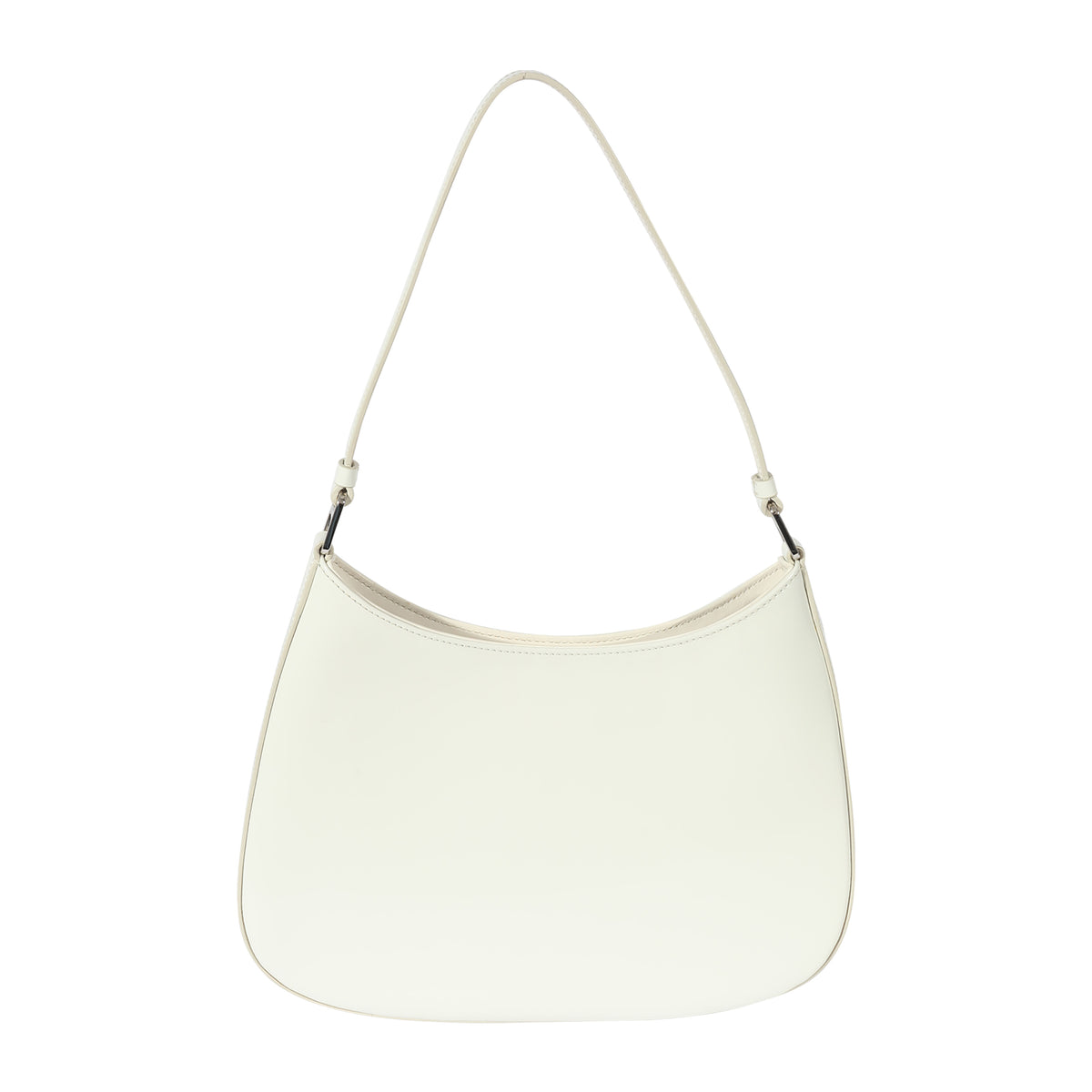 Prada White Brushed Leather Cleo