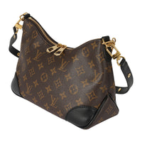 Louis Vuitton Black Leather & Monogram Canvas Boulogne NM