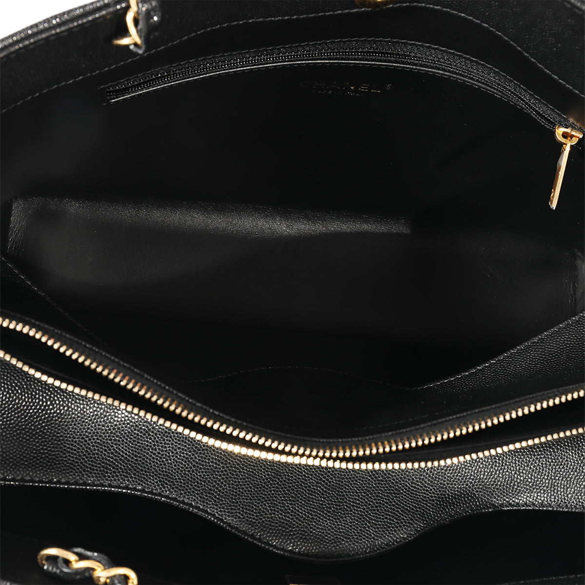 Chanel Black Caviar Shopping Tote