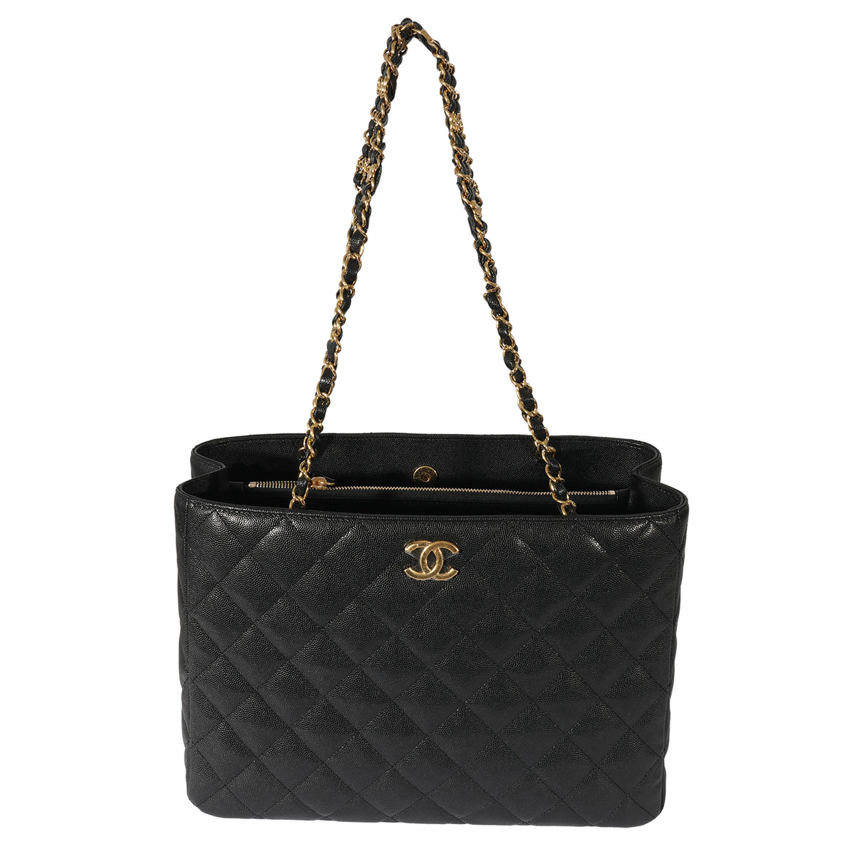 Chanel Black Caviar Shopping Tote