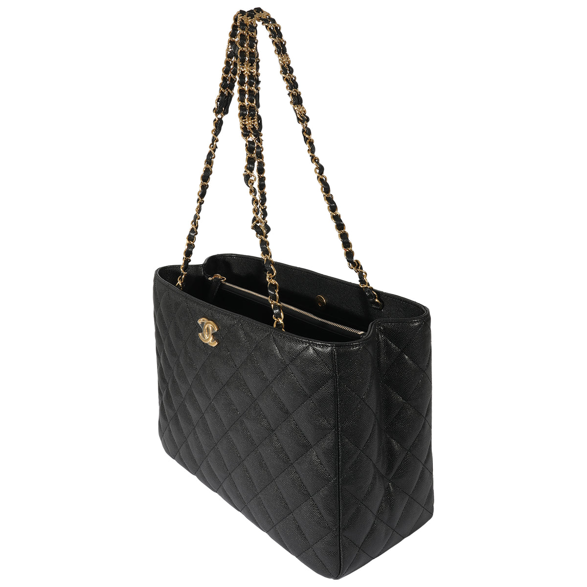 Chanel Black Caviar Shopping Tote