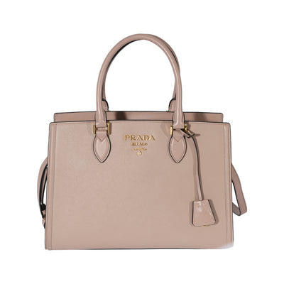 Prada Cipria Saffiano Two Way Tote