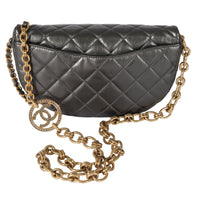 Chanel Metallic Quilted Calfskin Jeweled CC Crossbody Bag