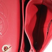 Chanel Red Lambskin Trendy Flap Bag