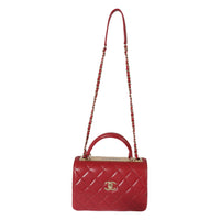 Chanel Red Lambskin Trendy Flap Bag