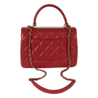 Chanel Red Lambskin Trendy Flap Bag