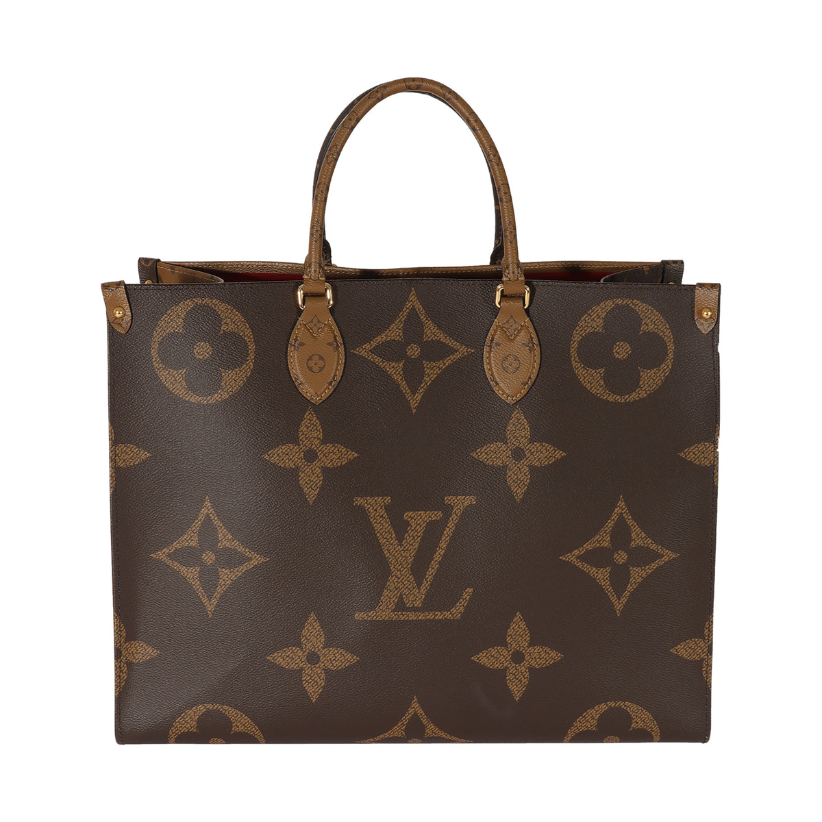 Louis Vuitton Gris Tourterelle Monogram Empreinte Leather OnTheGo mm Bag