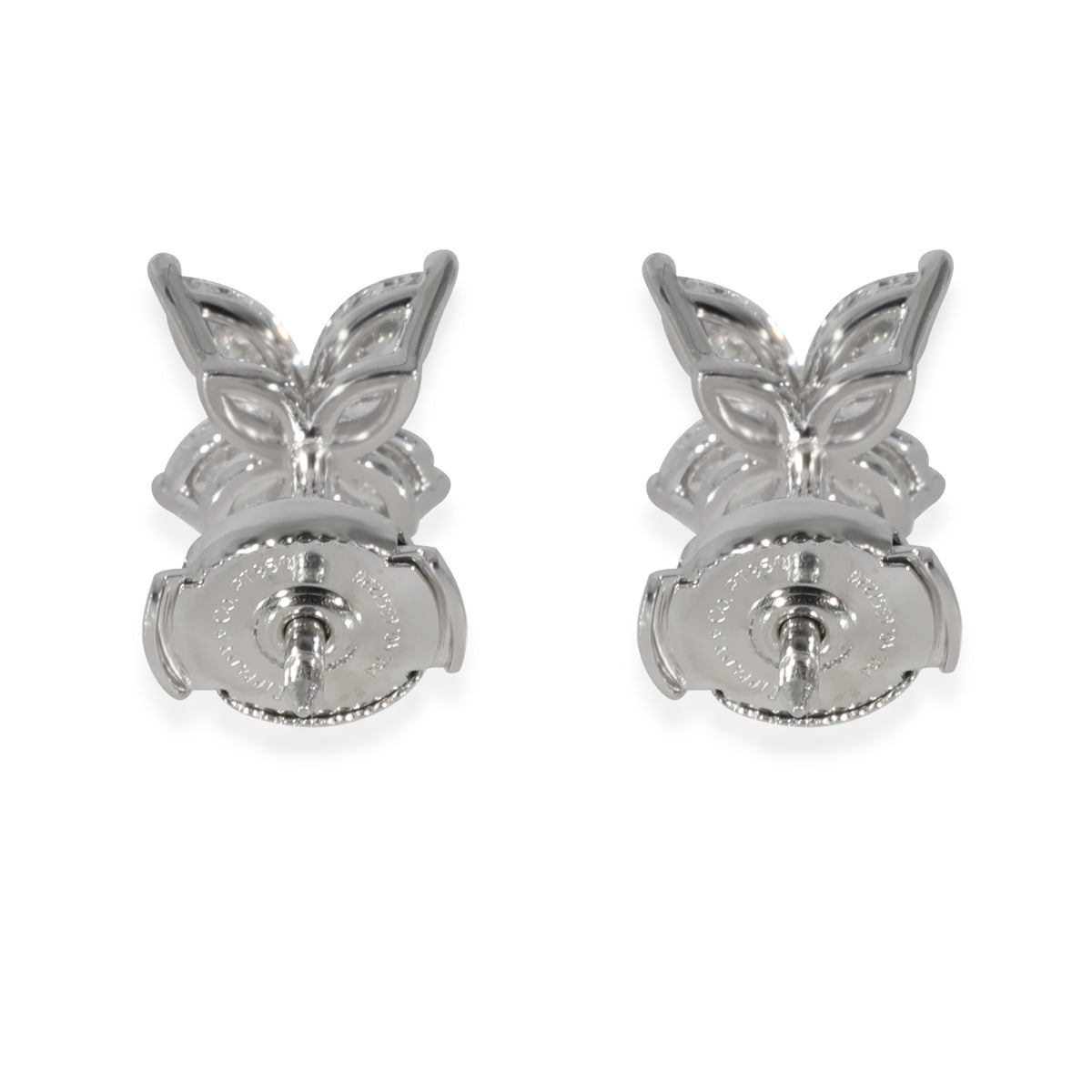 Tiffany & Co. Victoria Diamond Earrings in  Platinum 0.92 CTW