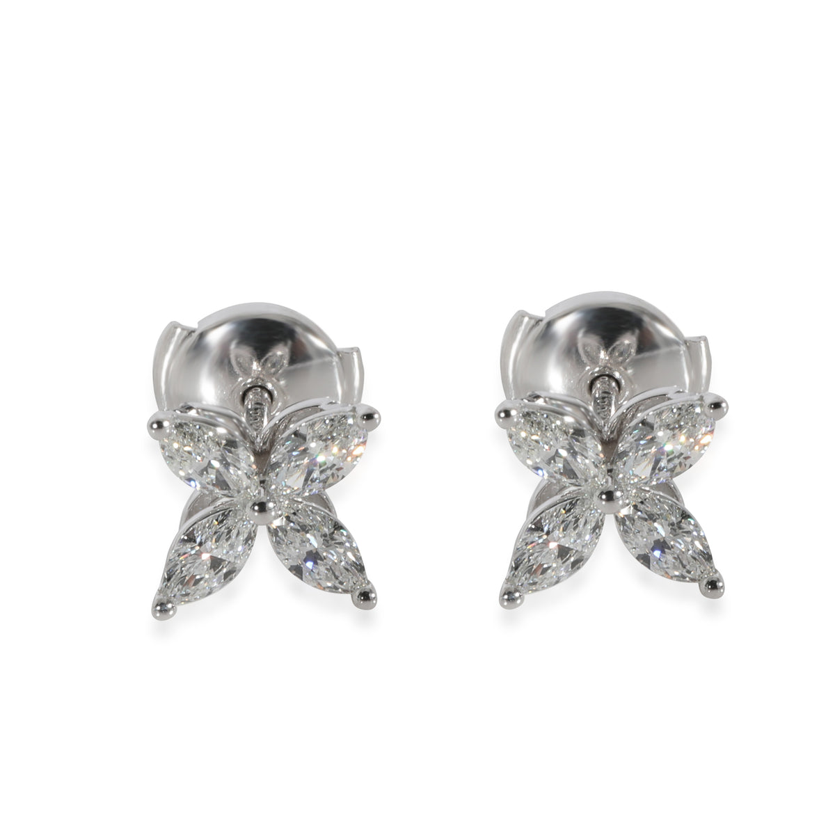 Tiffany & Co. Victoria Diamond Earrings in  Platinum 0.92 CTW