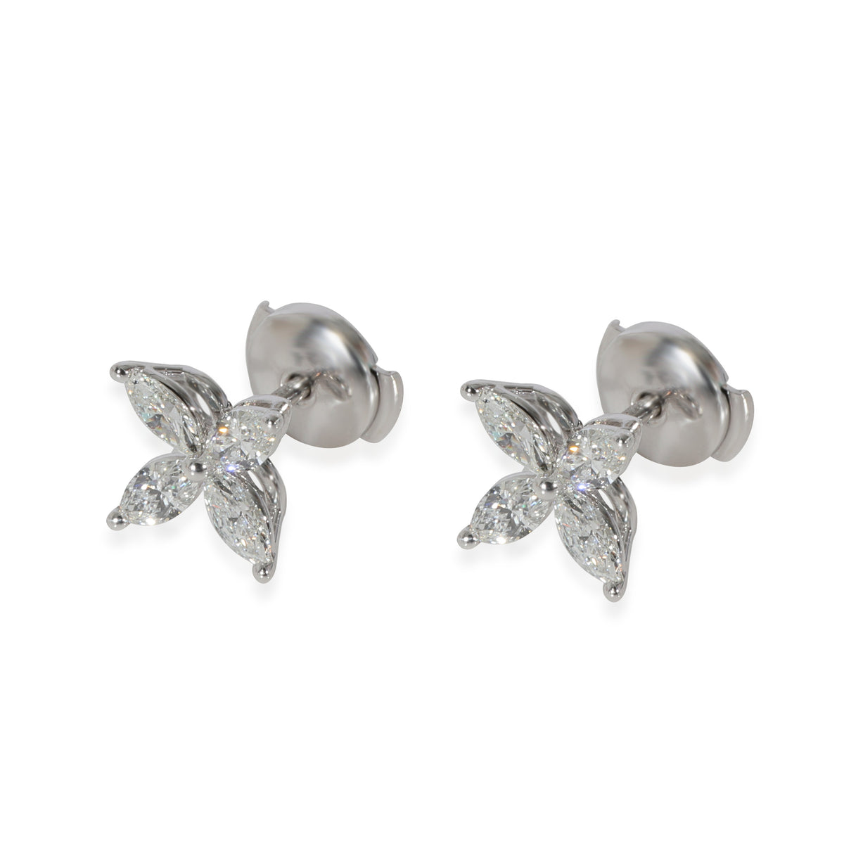 Tiffany & Co. Victoria Diamond Earrings in  Platinum 0.92 CTW