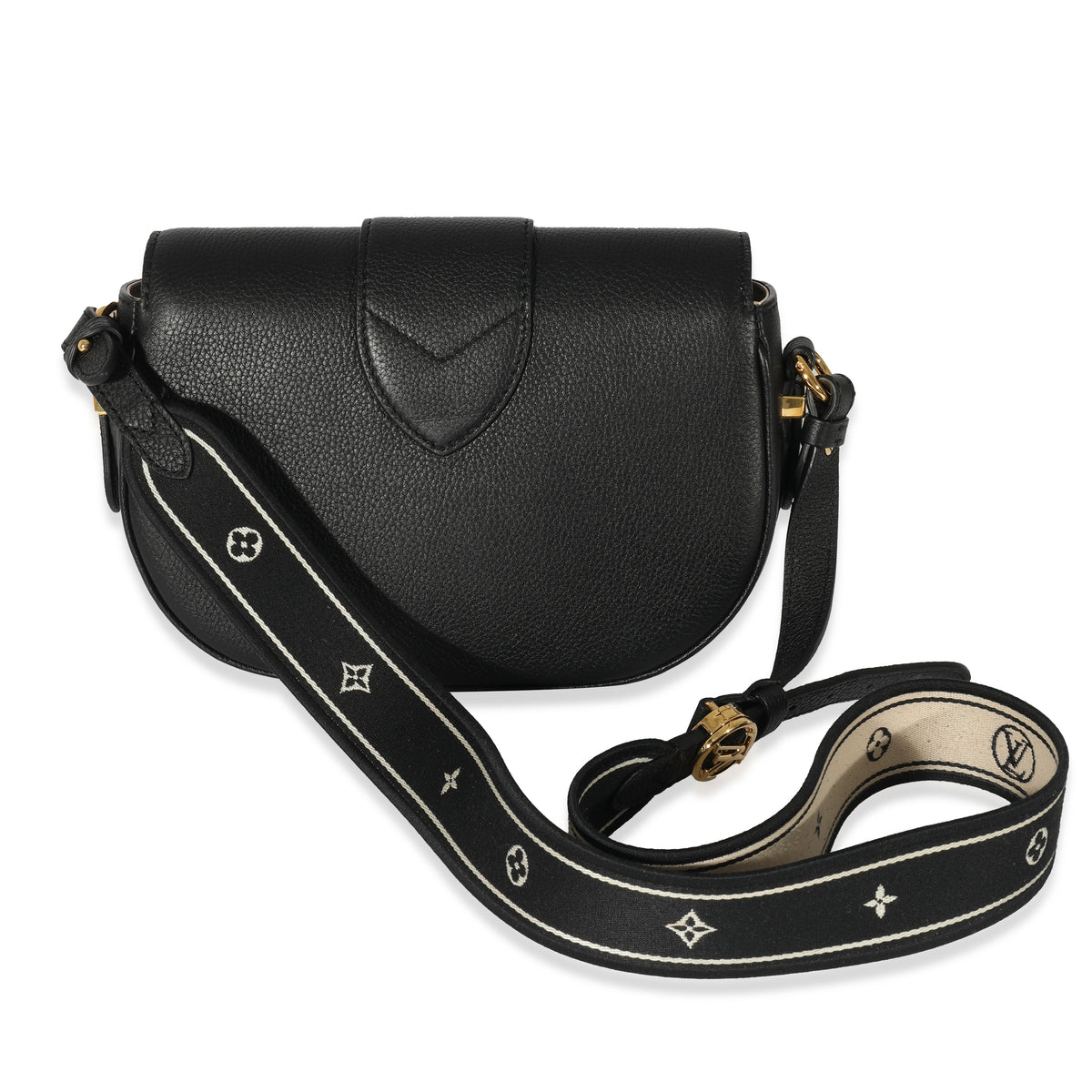 Louis Vuitton Black Calfskin Leather LV Pont 9 Soft mm Bag