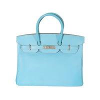 Hermès Epsom Celeste Mykonos Candy Birkin 35