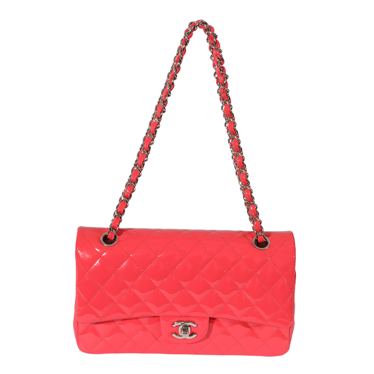 Chanel Patent Fuchsia Medium Classic Flap Bag