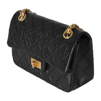 Chanel Black Calfskin 2.55 Reissue 224 Flap Bag