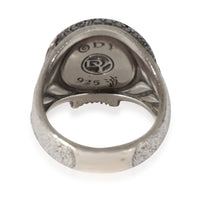 David Yurman Skull Diamond Ring in Silver 2.98 CTW