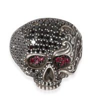 David Yurman Skull Diamond Ring in Silver 2.98 CTW