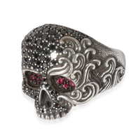 David Yurman Skull Diamond Ring in Silver 2.98 CTW