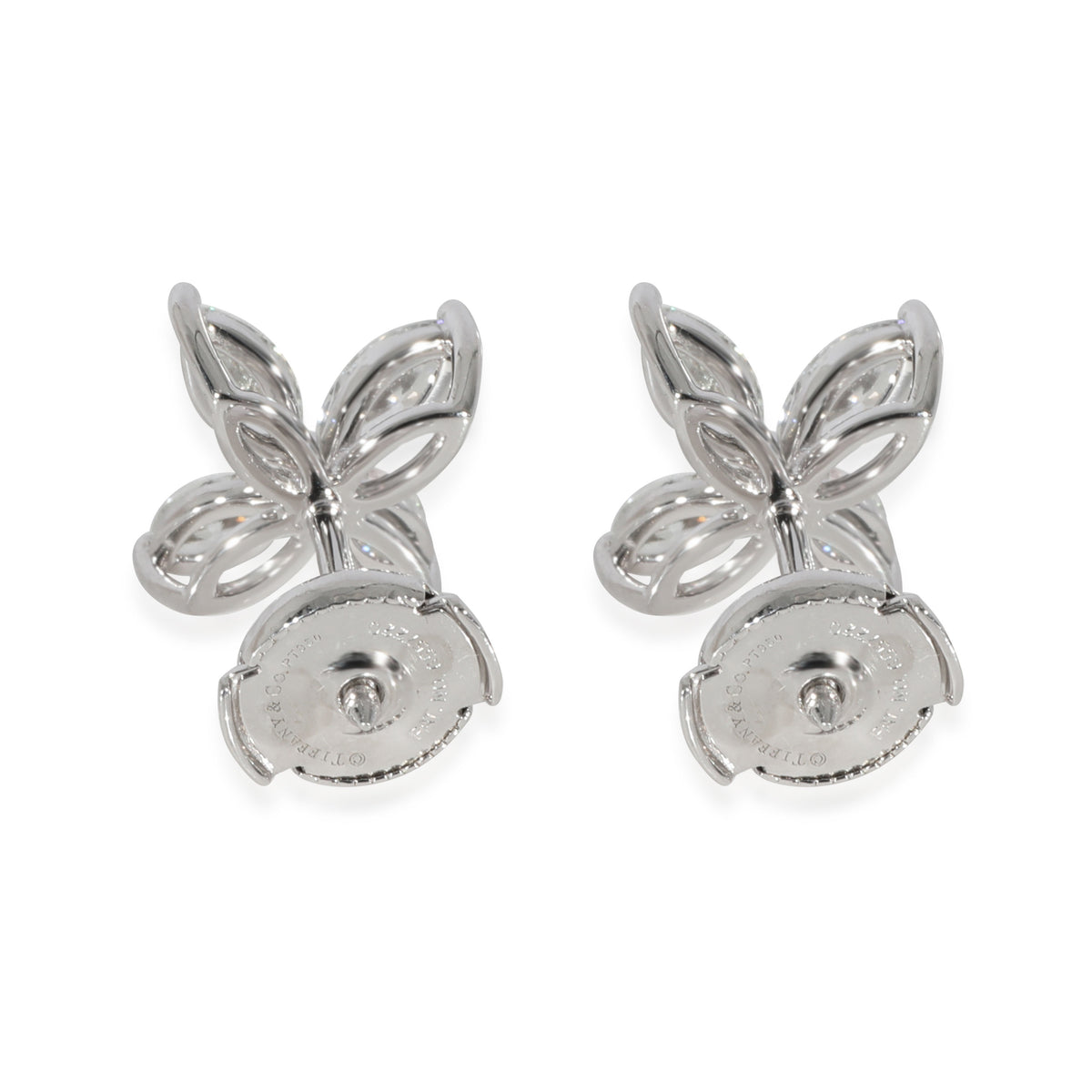 Tiffany & Co. Victoria Diamond Earrings in  Platinum 1.62 CTW