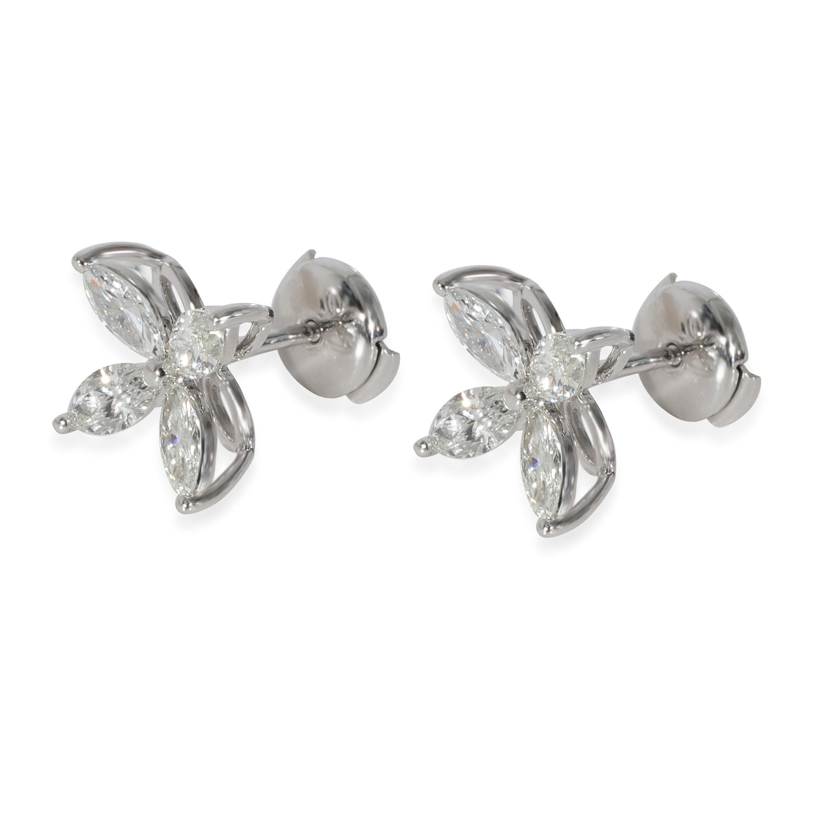 Tiffany & Co. Victoria Diamond Earrings in  Platinum 1.62 CTW