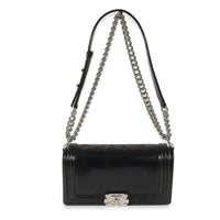 Chanel Black Vinyl Reverso Medium Boy Bag