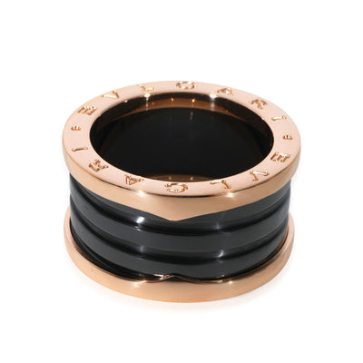 BVLGARI B.zero1 Fashion Ring in 18k Rose Gold/Ceramic