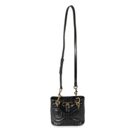 Salvatore Ferragamo Black Leather Gancini Mini Chain Tote