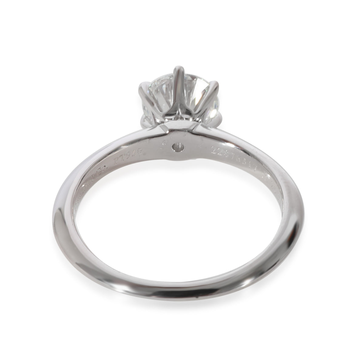 Tiffany & Co. Diamond Engagement Ring in Platinum F VS1 1.26 CTW