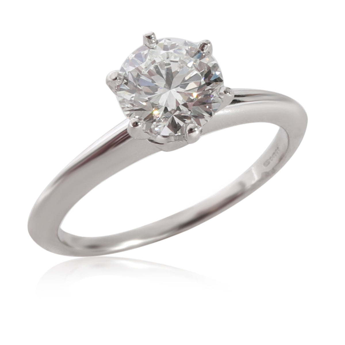 Tiffany & Co. Diamond Engagement Ring in Platinum F VS1 1.26 CTW