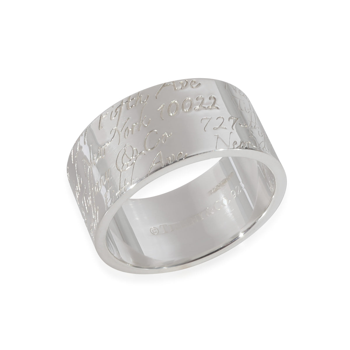 Tiffany & Co. Notes Wide Band in Sterling Silver | myGemma | Item #128057