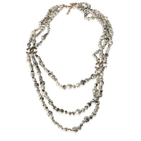 Chanel 2013 Faux Pearl Splatter CC Multistrand Necklace