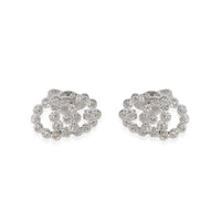 Gucci Running GG Diamond Earrings in 18KT White Gold 0.24 CTW