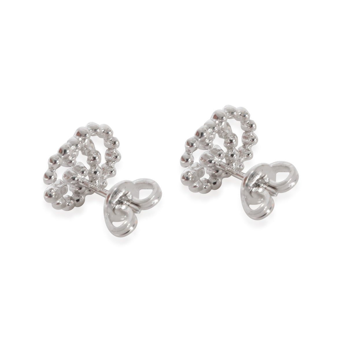 Gucci Running GG Diamond Earrings in 18KT White Gold 0.24 CTW