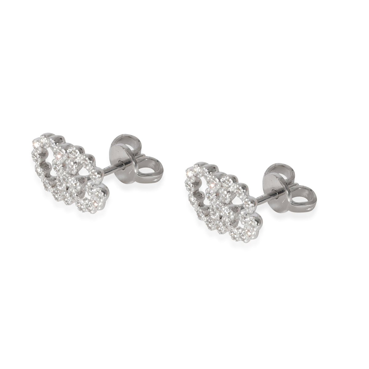 Gucci Running GG Diamond Earrings in 18KT White Gold 0.24 CTW